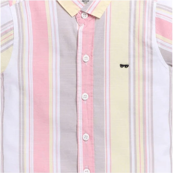Generic Boy's Cotton Blend Printed Short Sleeve Shirt (MultiColor) - Image 3