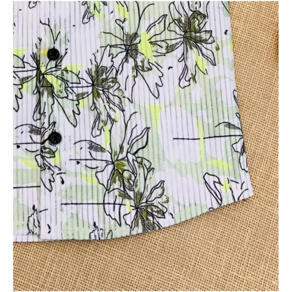 Boy's Cotton Blend Printed Short Sleeve Shirt (MultiColor) - Image 3