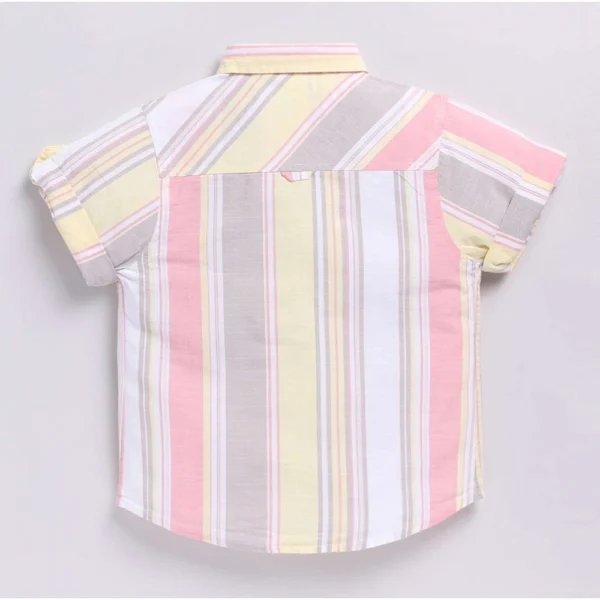 Generic Boy's Cotton Blend Printed Short Sleeve Shirt (MultiColor) - Image 4