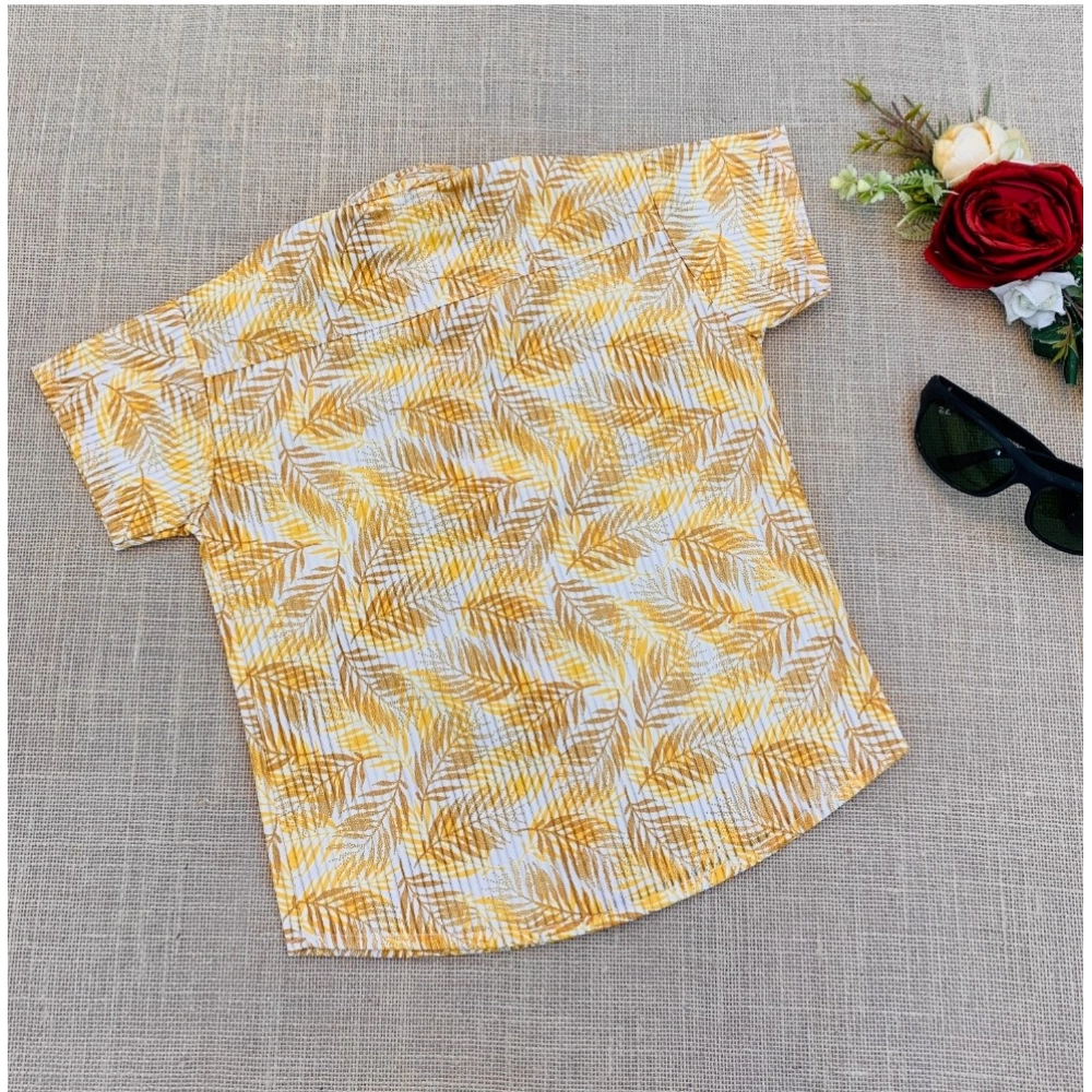 Boy's Cotton Blend Printed Short Sleeve Shirt and Shorts Set (MultiColor) - Image 4