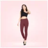 Generic Women's Cotton Blended Solid Ankle legging (Maroon)