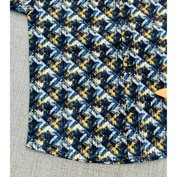 Generic Boy's Cotton Blend Printed Short Sleeve Shirt (MultiColor) - Image 3