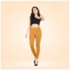 Generic Women's Cotton Blended Solid Ankle legging (Mustard Yellow)