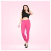 Generic Women's Cotton Blended Solid Ankle legging (Dark Pink)