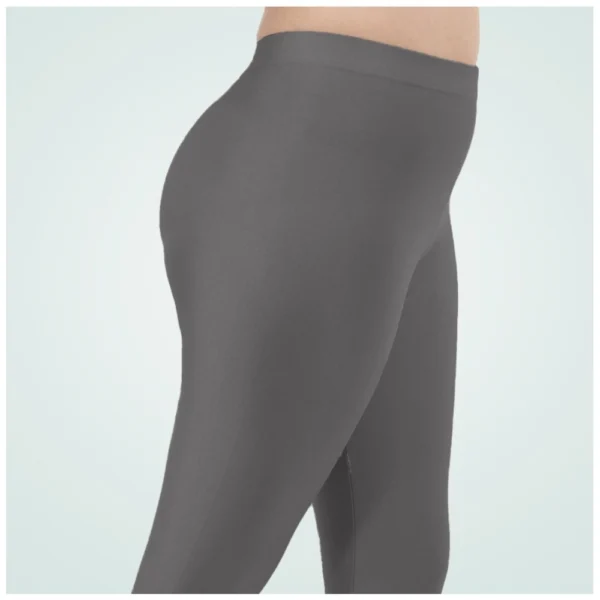 Generic Women's Cotton Blended Solid Shimmer Ankle leggings (Dark Gray) - Image 2