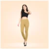 Generic Women's Cotton Blended Solid Ankle legging (Beige)