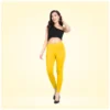 Generic Women's Cotton Blended Solid Ankle legging (Yellow)