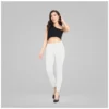 Generic Women's Cotton Blended Solid Ankle legging (White)