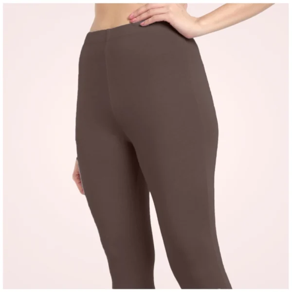 Generic Women's Cotton Blended Solid Ankle legging (Brown) - Image 5