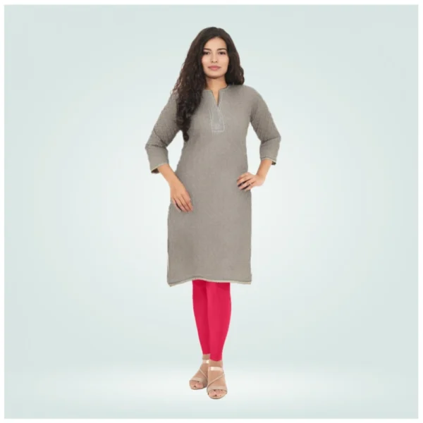 Generic Women's Cotton Blended Solid Shimmer Ankle leggings (Rani) - Image 5