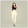 Generic Women's Cotton Blended Solid Ankle legging (Cream)