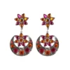 Women's Silver plated Hook Dangler Hanging Earrings-Multi