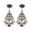 Women's Alloy, silver Plated Hook Dangler Hanging Earrings-Golden