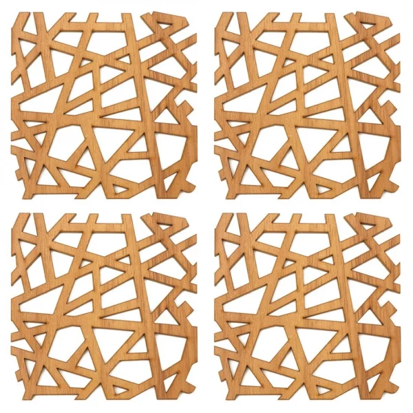 Wooden Coasters for Tea Coffee (Set of 4) - Image 3