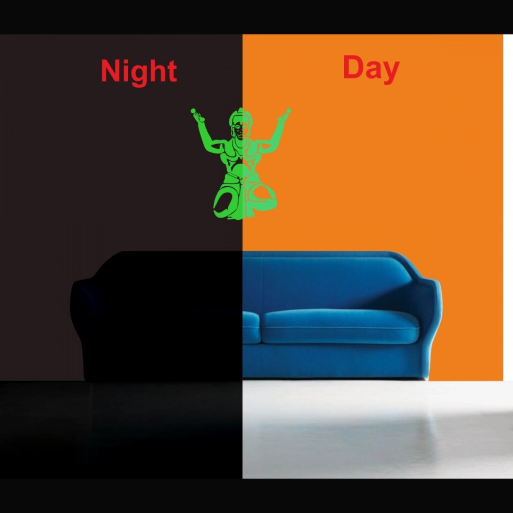 Green Hanuman Ji Radium Wall Sticker - Image 3