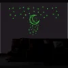 Green Galaxy Of Stars With Moon Radium Wall Sticker
