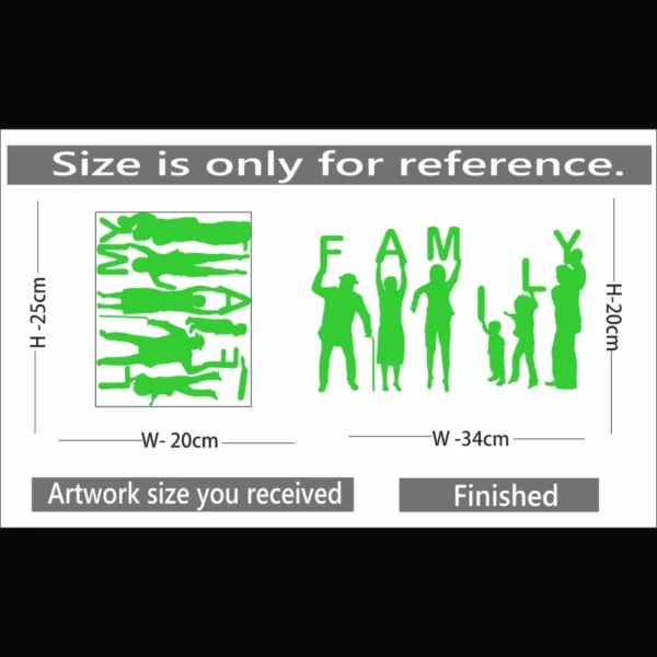 Green Family Radium Wall Sticker - Image 2