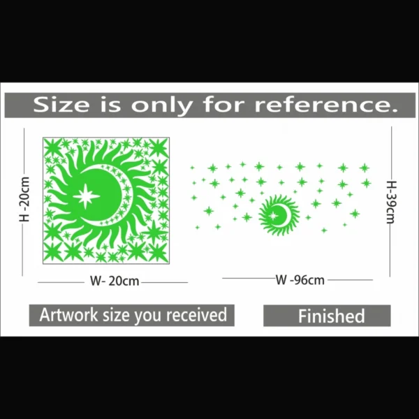 Green Decorative Radium Wall Sticker - Image 2