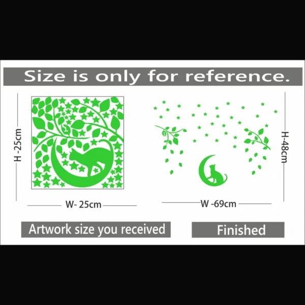 Green Decorative Radium Wall Sticker - Image 2