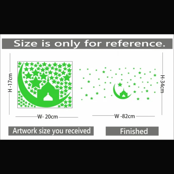 Green Decorative Radium Wall Sticker - Image 2
