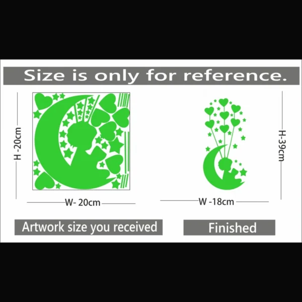 Green Decorative Radium Wall Sticker - Image 2
