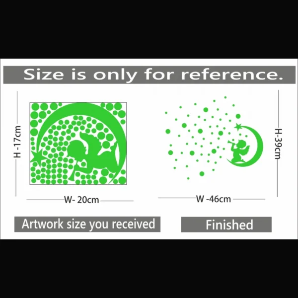 Green Decorative Radium Wall Sticker - Image 2