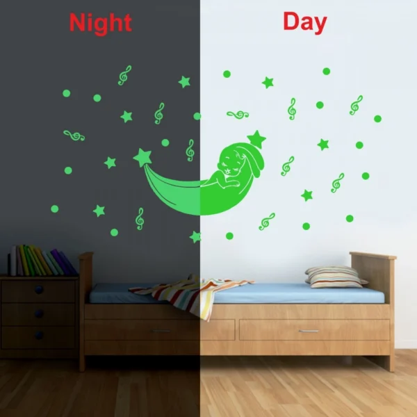 Green Kids Room Decor Radium Wall Sticker - Image 4