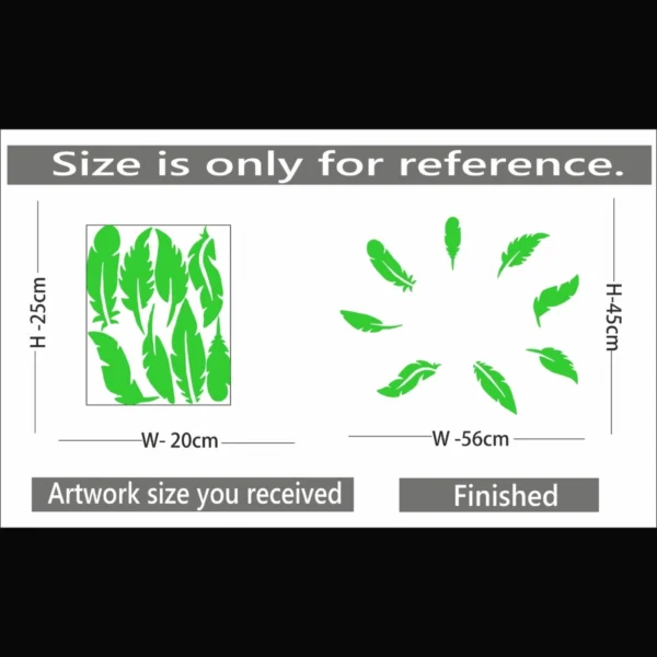 Green Leaf Radium Wall Sticker - Image 2