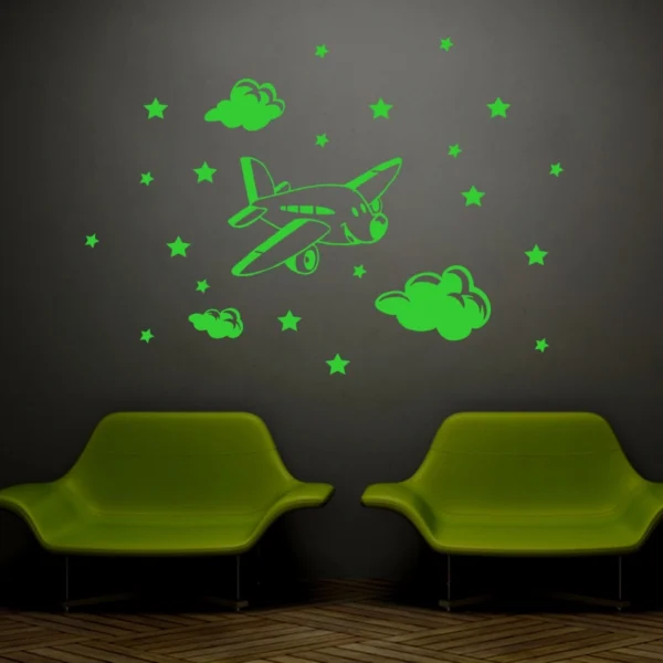 Green Kids Room Decor Radium Wall Sticker - Image 4