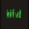 Green Family Radium Wall Sticker