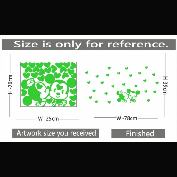 Green Kids Room Decor Radium Wall Sticker - Image 2