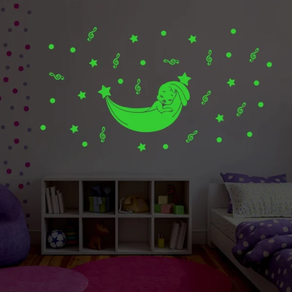 Green Kids Room Decor Radium Wall Sticker - Image 3