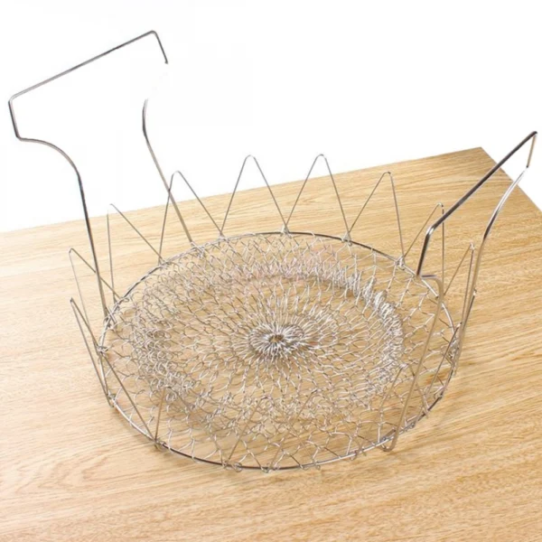 Foldable Strainer Chef Basket (Color: Assorted) - Image 3