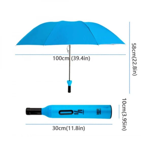 Bottle Umbrella Double Layer Folding Portable With Bottle Cover (Color: Assorted) - Image 3