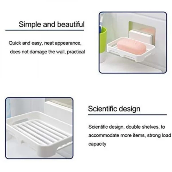 Pack Of_2 Soap Holder Magic Sticker (Color: Assorted) - Image 4