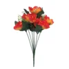 Artificial Flowers Bunch Bouquet Of 7 Poppy Flowers For Home Decoration (Orange, Material:Silk, Polyester)