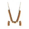Women's Elegent Laxmi Coin Shape Jewellery Chowker Set (Green, Free Size)