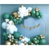 Birthday Decoration Combo Of Gold Birthday Banner, Metallic Balloons, Balloonpump (Multicolor)