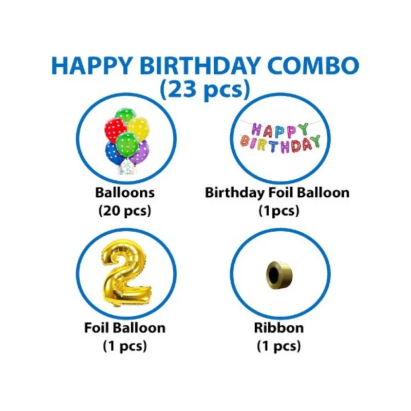 Alternative view of 2Nd Birthday Decoration Items For Boys Or Girls (Multicolor)