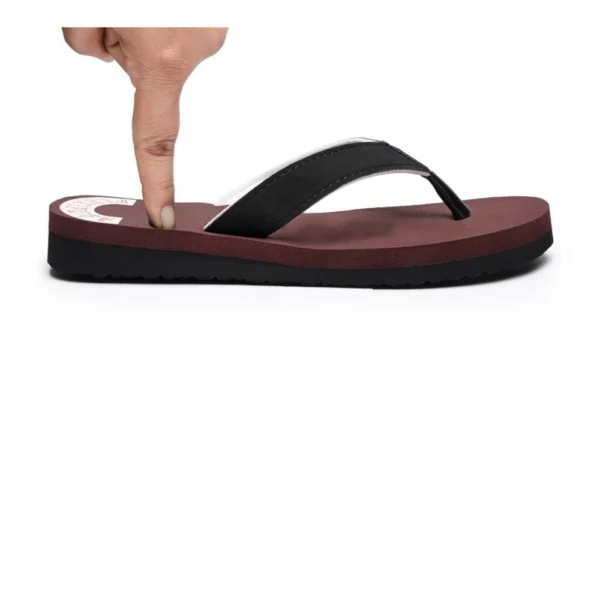 Unisex Rubber Comfortable Orthopedic Doctor Slipper and Flip Flops (Maroon) - Image 2