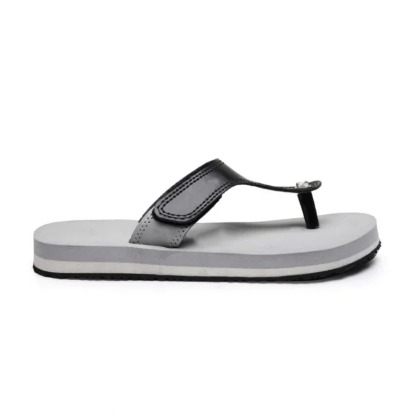 Unisex Rubber Lightweight T-Style Slippers (Grey) - Image 5