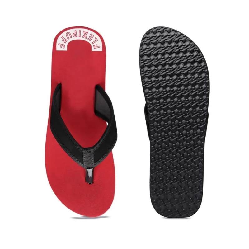 Alternative view of Unisex Rubber Lightweight and Soft Women Slippers for a Cozy Step (Red)