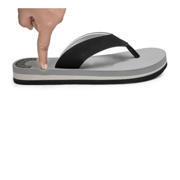 Unisex Rubber Men's Slippers for Ultimate Comfort (Grey) - Image 3