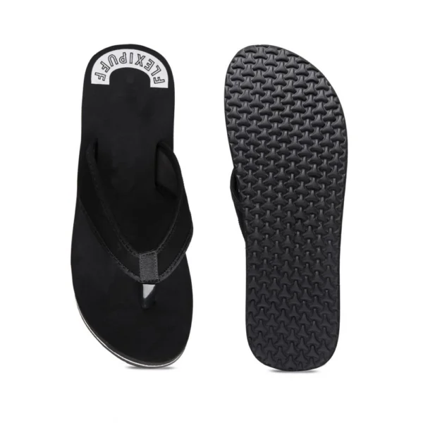 Unisex Rubber Lightweight and Soft Women Slippers for a Cozy Step (Black) - Image 5