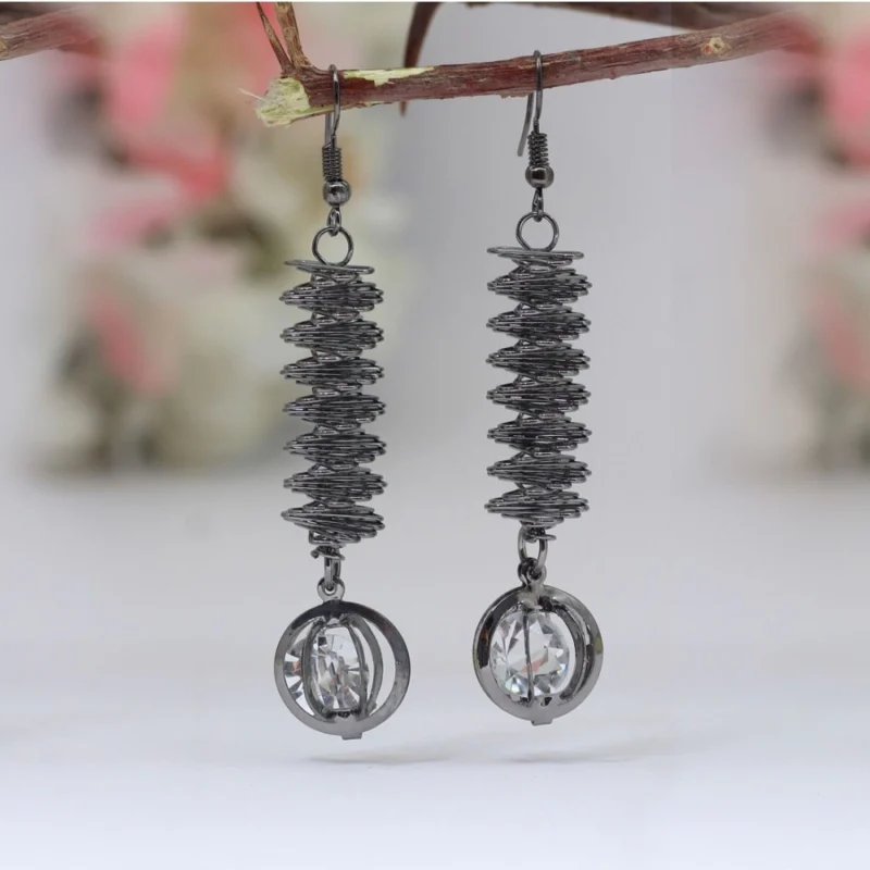 Alternative view of Women's Black Color Antique Earrings Combo Of 6 Pairs