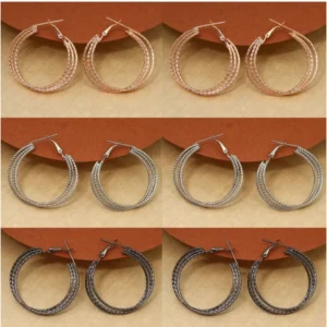 Women's Multi Color Antique Earrings Combo Of 6 Pairs