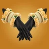 Women's Off White Color Floral Bangles Set: 2.4