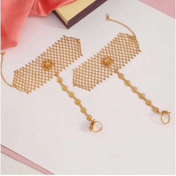 Women's Gold Plated Hathphool Adjustable Chain - Image 3