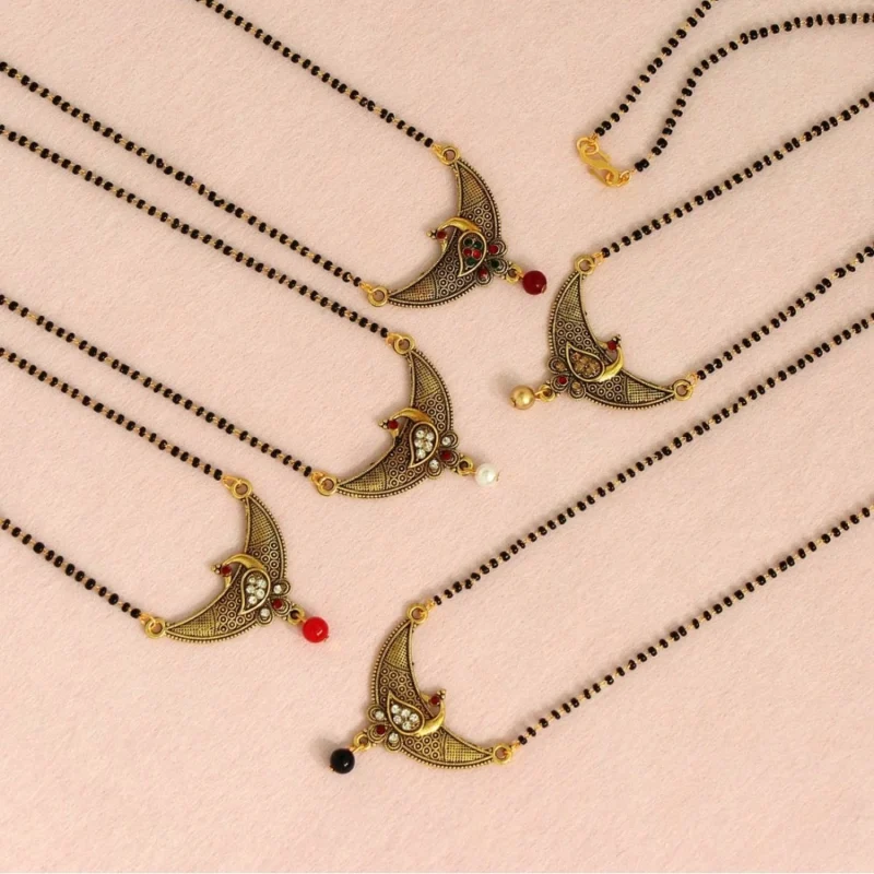 Alternative view of Women's Multi Color 5 Piece Of Mangalsutra Combo