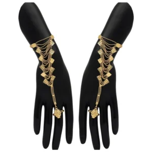 Women's Gold Plated Hathphool Adjustable Chain